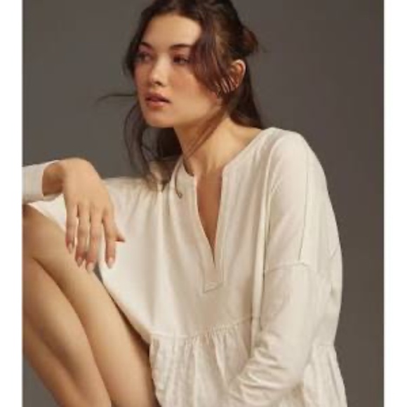 Anthropologie Pilcro Long-Sleeve Babydoll Top - Picture 2 of 3
